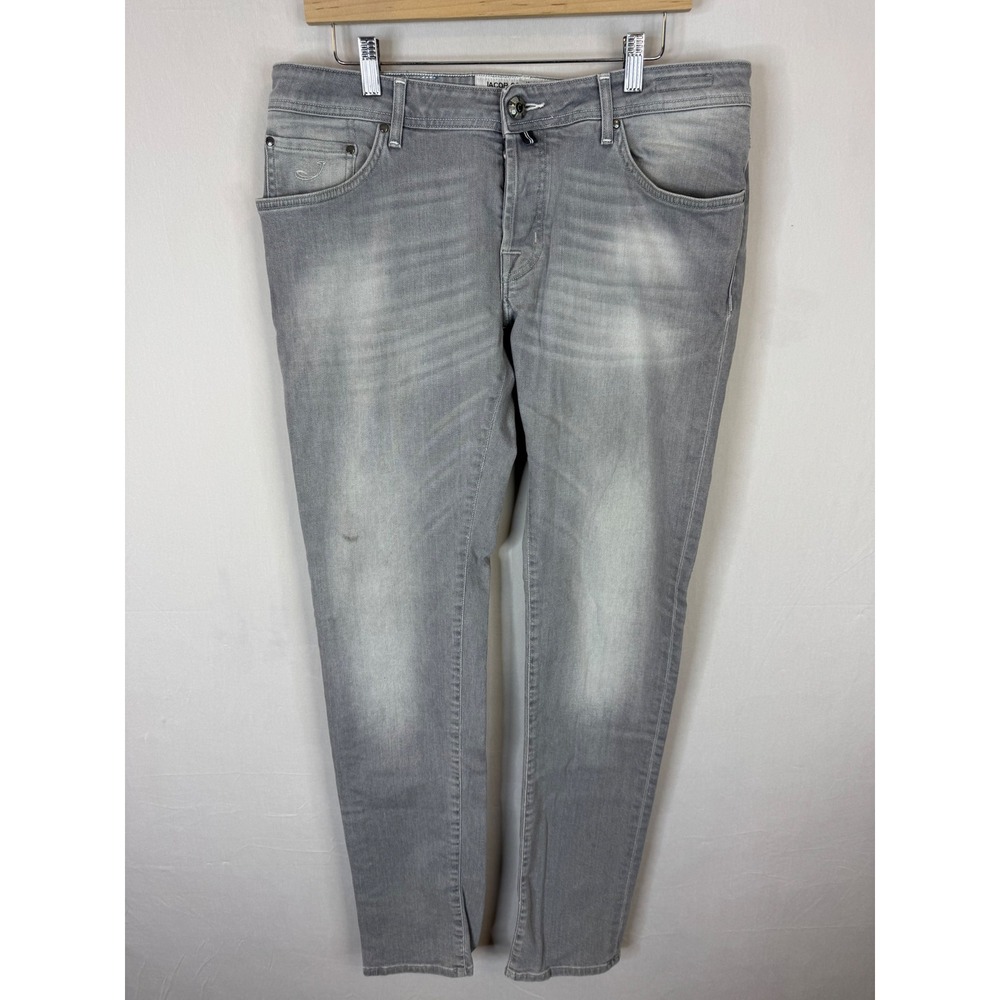 Jacob Cohen PW622 COMF Grey Slim Fit Tailored Jeans Mens 36X34 Made in Italy